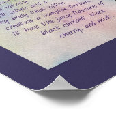 Merlot Red Vine Graphiques Art Poster Imprimer (Coin)