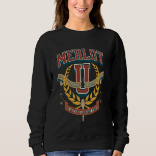 Merlot University Preppy College Academia Wine Tas Trui