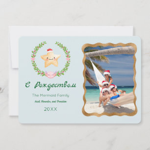 Mermaid С Р о ж д е с Carte de voeux photo de la