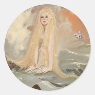 Mermaid 1 ronde sticker