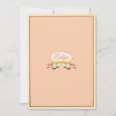 Mermaid 1er anniversaire invitation rose (Dos)