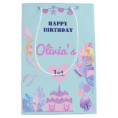 Mermaid 1er Anniversaire Sous Sac Cadeau Mer (Devant)