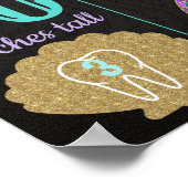 Mermaid 1er anniversaire tableau noir Poster, jalo (Coin)