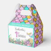 Mermaid 1st Birthday Bedankdoosjes (Voorkant Zijde)