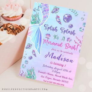 Mermaid 1st Birthday ONEder Zee Party Kaart
