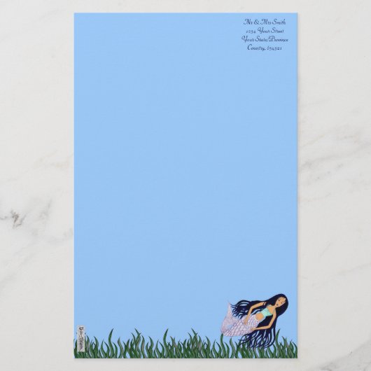 Mermaid 2 briefpapier (Voorkant)