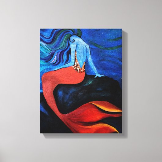 Mermaid 2 canvas afdruk (Voorkant)