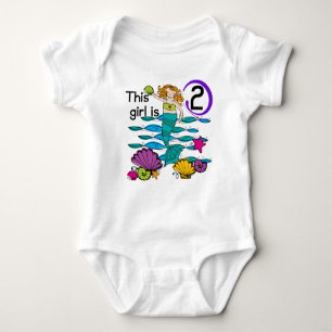 Mermaid 2e Anniversaire Tshirts et cadeaux