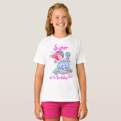 Mermaid 3rd Birthday-wijziging Geef tekst aan Pers T-shirt (Voorkant volledig)