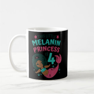 Mermaid 4th Bday Black Melanin Princess Afro Girl Koffiemok