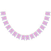 Mermaid 4th Birthday Change geeft Tekst aan Person Vlaggetjes (Alle)