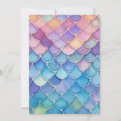 Mermaid 6e anniversaire Invitation (Dos)