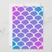 Mermaid 7e anniversaire Fête Invitation (Dos)