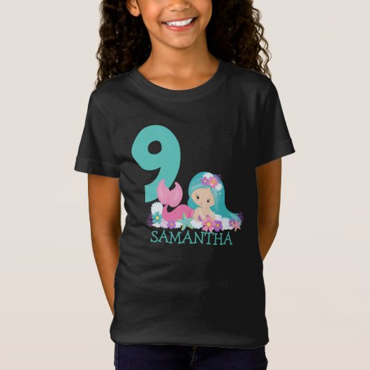 Mermaid 9e anniversaire Marina - De la mer T-shirt (Devant)