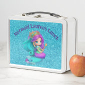 Mermaid aangepaste lunchbox (In situ)