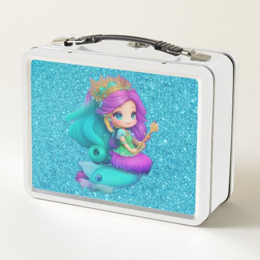Mermaid aangepaste lunchbox (Achterkant)