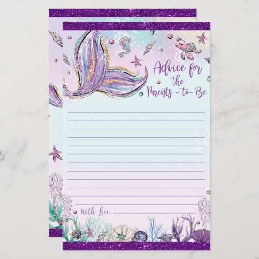 Mermaid Advice for the Ouents to be Message Card (Voorkant / Achterkant)