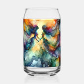 Mermaid Alcohol Ink Blikvorm Glas (Achterkant)