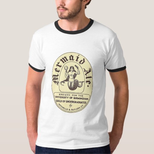 Mermaid Ale  bier Label T-shirt (Voorkant)