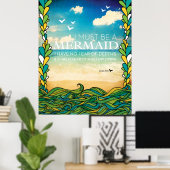 Mermaid - Anais Nin Poster (Thuiskantoor)
