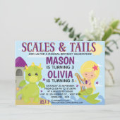 Mermaid and Dragon Birthday Kaart (Staand voorkant)