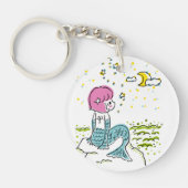 Mermaid and Dragon Sleutelhanger (Voorkant)