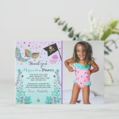 Mermaid and Pirate - Hartelijk dank voor uw kaart (Staand voorkant)