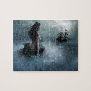 Mermaid and Pirate Ship Jigzaag Puzzle Legpuzzel