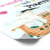 Mermaid and Pirate-welkomstpartijteken Poster (Hoek)