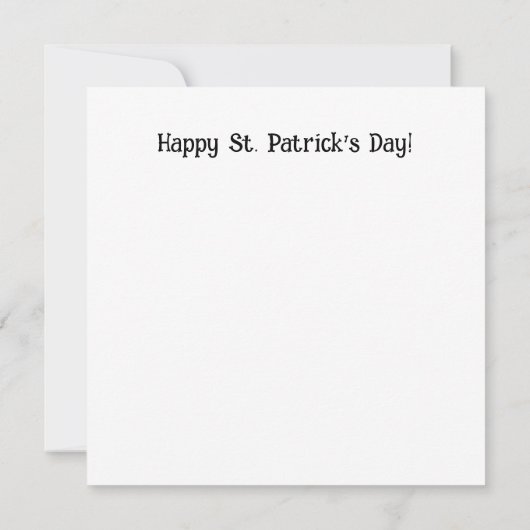 Mermaid and Pot o'Gold St. Patrick's Day Card (Achterkant)