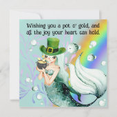 Mermaid and Pot o'Gold St. Patrick's Day Card (Voorkant)