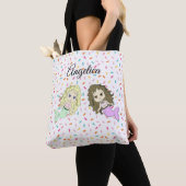 Mermaid and Snoep Sprinkles Personalized Canvas ta Draagtas (Dichtbij)