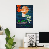 Mermaid and Sponge  Advertisement Poster (Thuiskantoor)