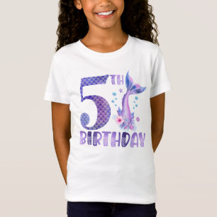 Mermaid Anniversaire 5 Anniversaire T-shirt