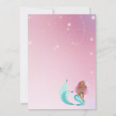 Mermaid Anniversaire Purple Invitation (Dos)