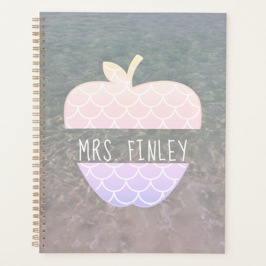 Mermaid Apple Ocean Teacher Planner (Voorkant)