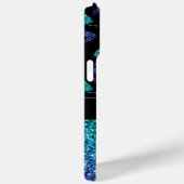 Mermaid aqua blue ombre Sparkles Monogram Case-Mate iPhone Case (Achterkant / Rechts)
