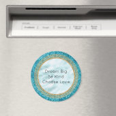 Mermaid Aqua Glitz Glitter Magneet (Insitu (Vaatwasser))