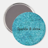 Mermaid Aqua Glitz Glitter Magneet (Voorkant / Achterkant)