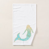 Mermaid Aqua Gold Sparkle (Serviette à main)