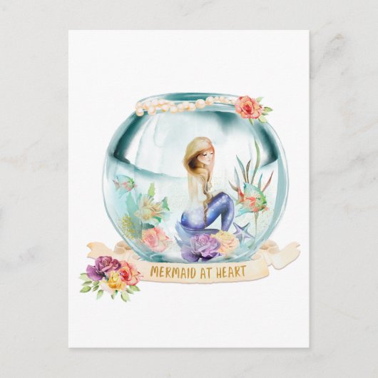 Mermaid at Heart Briefkaart (Voorkant)