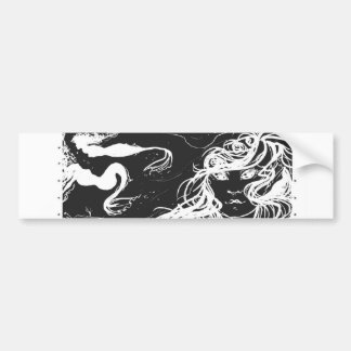 Mermaid b/w bumpersticker