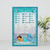 Mermaid Baby shower Animal Match Game #136 Medium (Staand voorkant)