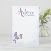Mermaid Baby shower Conseils aux parents Cartes (Debout devant)