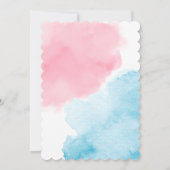 Mermaid Baby shower Invitation Kaart (Achterkant)