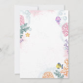 Mermaid Baby shower Invitation Kaart (Achterkant)