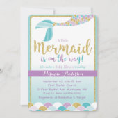 Mermaid Baby shower Invitation Kaart (Voorkant)