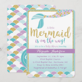 Mermaid Baby shower Invitation Kaart