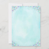 Mermaid Baby shower Invitation Sprinkle Kaart (Achterkant)