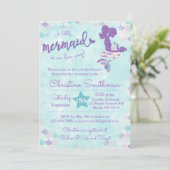 Mermaid Baby Shower Invitations for a Baby Girl (Debout devant)